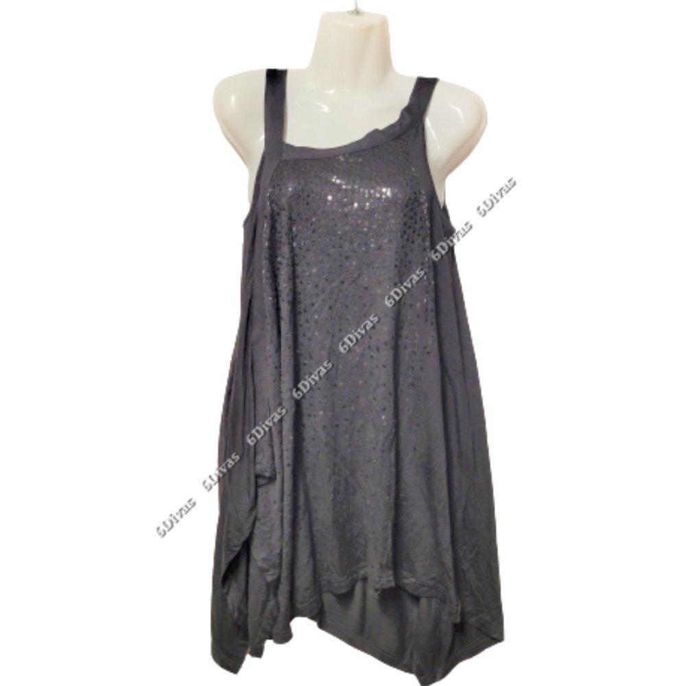 Black Sequin Top Sequin Tunic - Size S, Size M - NEW!